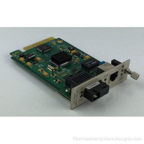 10 / 100 / 1000base-TX To 1000base-FX Managed Media Converter Card